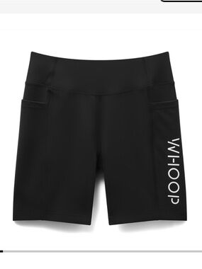 Whoop Black Women's Bike Shorts with Side Pockets XS